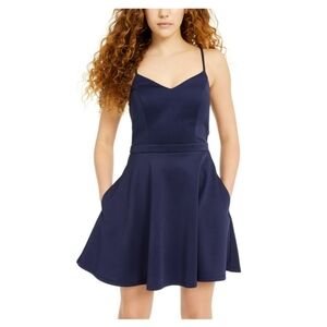 City Studio Dark Blue Juniors Dress Size Small. New without Tags.
